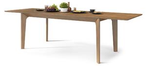 Mazzoni BARI Dub Ořechový (Karamelový) 180x90 cm (+2 vložky 45 cm) - DŘEVĚNÝ STŮL V JAPANDI/SKANDINÁVSKÉM STYLU ROZKLÁDACÍ AŽ 270 cm!