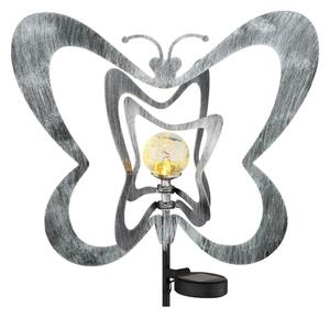 Globo 36581 - LED Solární svítidlo LED/0,06W/3V IP44 stříbrný motýl