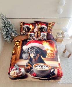 3D Flanelové povlečení z mikrovlákna WARM WOOFS barevné + povlak na polštářek 40x50 cm zdarma Rozměr povlečení: 70 x 90 cm | 140 x 200 cm