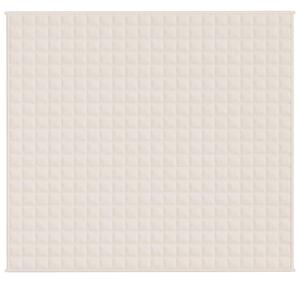 Zátěžová deka světle krémová 200 x 225 cm 9 kg textil