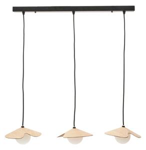 Dřevěné závěsné světlo Kave Home Wilara 60 cm