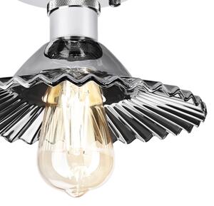 Přisazený lustr TRISH 1xE27/15W/230V lesklý chrom/kouřová černá