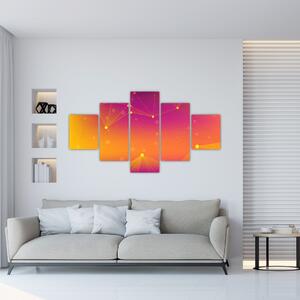 Barevný abstraktní obraz (125x70 cm)