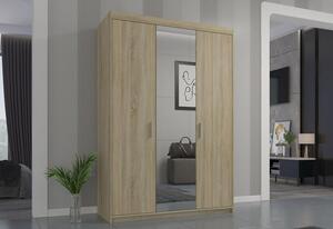 Casarredo - Komfort nábytek Šatní skříň ELINA 3D dub sonoma/zrcadlo