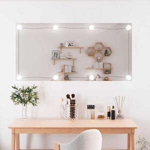 Nástěnné zrcadlo s LED osvětlením 50 x 100 cm sklo obdélníkové 3189157