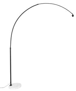 Moderní oblouková lampa černobíle nastavitelná bez stínítka - XXL