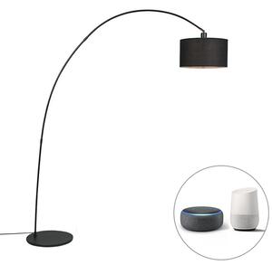 Chytrá moderní oblouková lampa černá včetně A60 Wifi - Vinossa