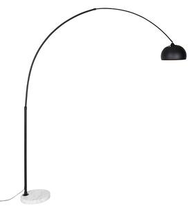 Moderní oblouková lampa černá s bílou nastavitelnou - XXL