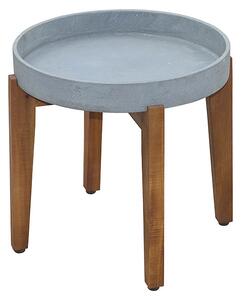 Sunfun Zahradní stolek odkládací, beton, dřevo, 35 × 35 × 35 cm