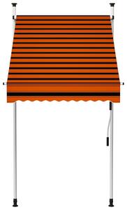 Ručně zatahovací markýza 100 cm oranžovo-hnědá