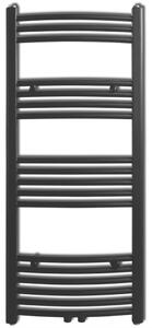 Černý žebříkový radiátor obloukový ústřední topení 500 x 1 160 mm