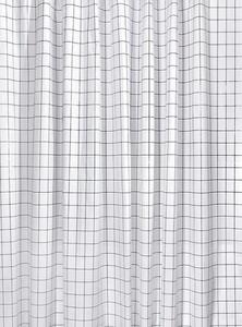 Aqualine Sprchový závěs 180x180cm, vinyl, černá/bílá čtvercový vzor