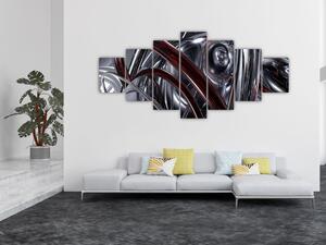 Obraz šedé abstrakce (210x100 cm)