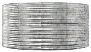 Vyvýšený záhon stříbrný 140x140x68 cm pozinkovaná ocel