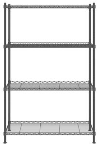 Úložný regál 4 police 90 x 35 x 137 cm černý 200 kg