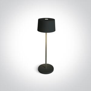 ONE-light Venkovní nabíjecí stolní lampa Vana černá USB stmívací 3,3W, IP65, teplá bílá