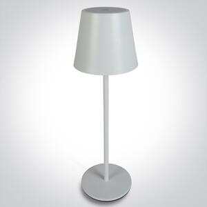 ONE-light Venkovní nabíjecí stolní lampa Vana bílá USB stmívací 3,5W, IP54, teplá bílá