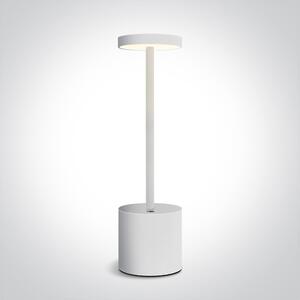 ONE-light Venkovní nabíjecí stolní lampa Bingo bílá USB stmívací 3W, IP54, teplá bílá