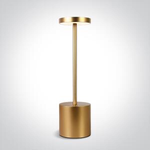 ONE-light Venkovní nabíjecí stolní lampa Bingo mosaz USB stmívací 3W, IP54, teplá bílá