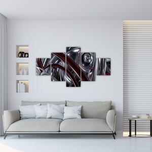 Obraz šedé abstrakce (125x70 cm)