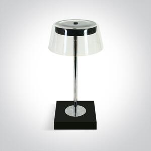 ONE-light Venkovní nabíjecí stolní lampa Flam černá USB stmívací 2,5W, IP65, teplá bílá
