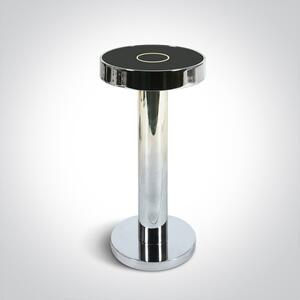 ONE-light Venkovní nabíjecí stolní lampa Rexo chrom USB stmívací 2,5W, IP65, teplá bílá