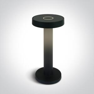 ONE-light Venkovní nabíjecí stolní lampa Rexo černá USB stmívací 2,5W, IP65, teplá bílá