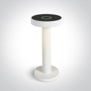 ONE-light Venkovní nabíjecí stolní lampa Rexo bílá USB stmívací 2,5W, IP65, teplá bílá