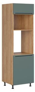 BRW Kuchyně Family Line Iris DPS-60/207-P/O, dub hikora/boho green matt