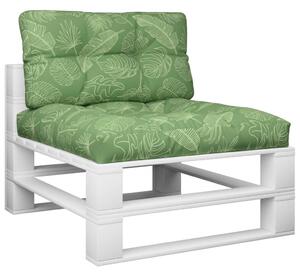 Podušky na palety 2 ks vzor listů textil