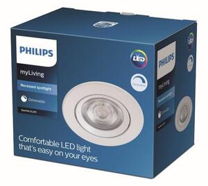 Philips Sparkle LED SL261 Zápustné svítidlo kruhové 5W/350lm 85mm 2700K bílá
