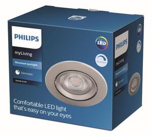 Philips Sparkle LED SL261 Zápustné svítidlo kruhové 5W/350lm 85mm 2700K nikl