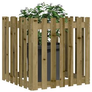 Zahradní truhlík plotový design 70x70x70 cm impregnované dřevo