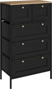 Komoda Vicco Belaro Černá 56 x 95 cm s 5 zásuvkami, Model 51894