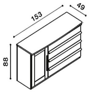 TEXPOL Komoda P3DZ BUK