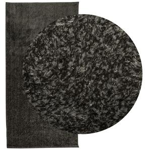 Koberec HUARTE vysokým vlasem lesklý vzhled antracit 100x200 cm