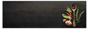 Kuchyňský koberec omyvatelný Koření 60 x 180 cm samet