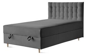 Čalouněná postel Angelo 120 x 200, tmavě šedá Mono