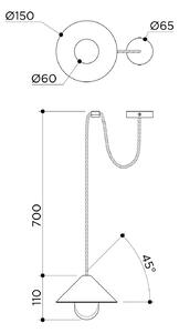 Contain designová závěsná svítidla Alba Top Pendant (průměr 15 cm)
