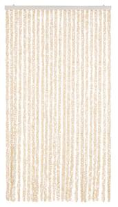 Závěs proti hmyzu béžový a bílý 100 x 230 cm žinylka