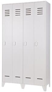 Hoorns Bílá borovicová šatní skříň Howie 187 x 103 cm