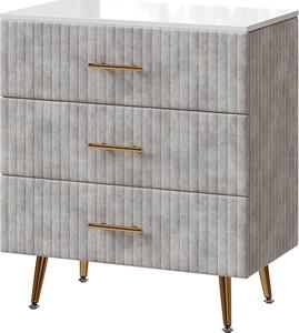 Komoda Vicco Velia Šedá 70 x 78.5 cm se 3 zásuvkami, Model 53032