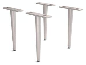 DELIFE Podnož zúžená 20 cm kov stříbrná (sada 4 kusů)