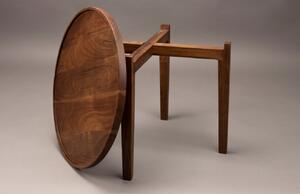 Hnědý dřevěný konferenční stolek DUTCHBONE SHANE 59 cm