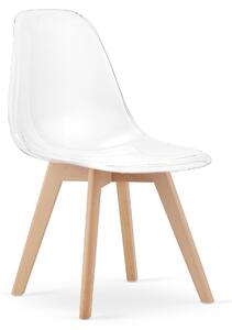 Židle KITO průhledná / nohy z přírodního materiálu x 1