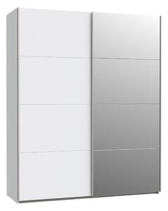 Šatní skříň se zrcadlem KARO 170x210x61 cm bílá