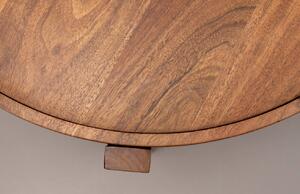 Hnědý dřevěný konferenční stolek DUTCHBONE SHANE 59 cm