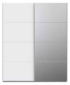 Šatní skříň se zrcadlem KARO 170x210x61 cm bílá
