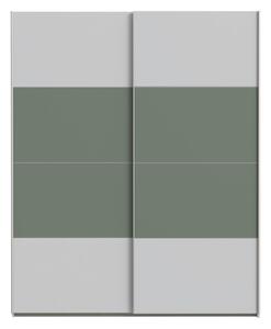 Šatní skříň KARO 170x210x61 cm šedá/zelená