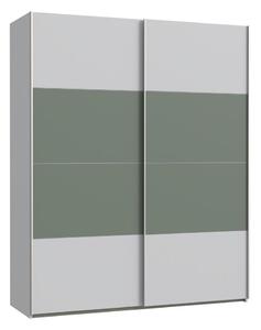 Šatní skříň KARO 170x210x61 cm šedá/zelená